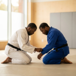 Jiu-jitsu instructor demonstrating a grip detail